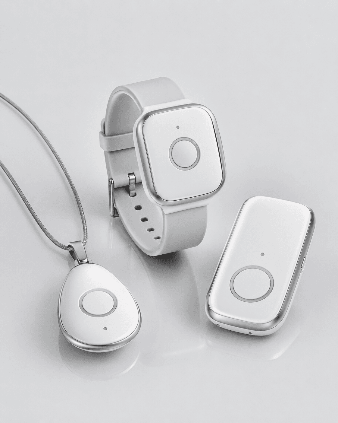 The medical alert pendant, wristband, and mobile GPS unit
